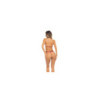 Ensemble 2 pièces rouge bordeaux comprenant top style harnais et string 